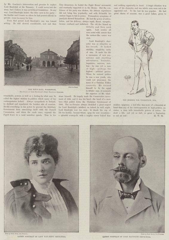Il defunto Lord Randolph Churchill da English Photographer