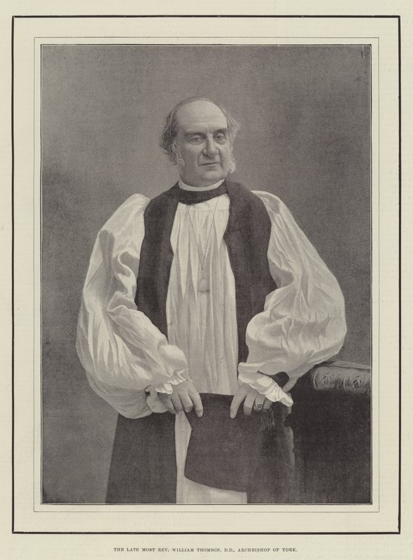 Il defunto Reverendissimo William Thomson, DD, Arcivescovo di York da English Photographer