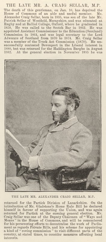 Il defunto Mr Alexander Craig Seller, MP da English Photographer