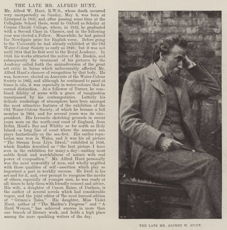 Il defunto Signor Alfred W Hunt da English Photographer