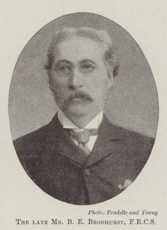 Il defunto Sig. B E Brodhurst, FRCS da English Photographer