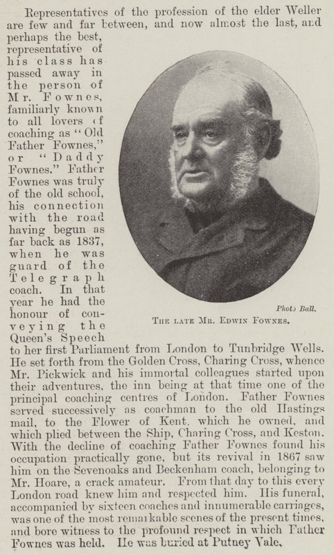 Il defunto signor Edwin Fownes da English Photographer