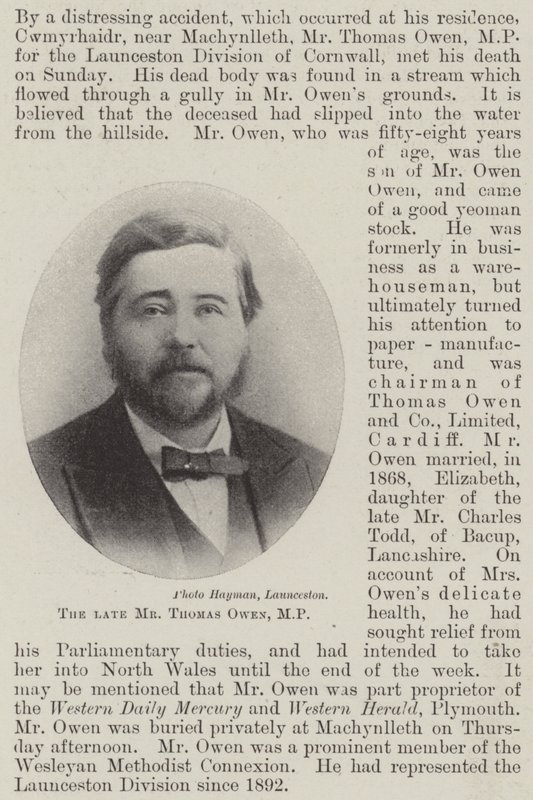 Il defunto signor Thomas Owen, MP da English Photographer