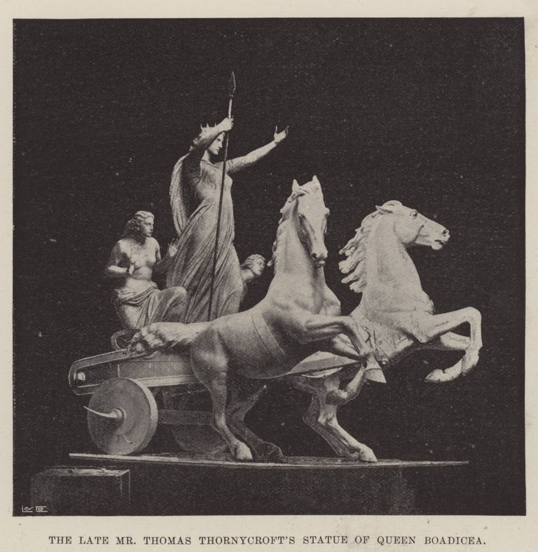 Statua della Regina Boadicea del defunto Signor Thomas Thornycroft da English Photographer