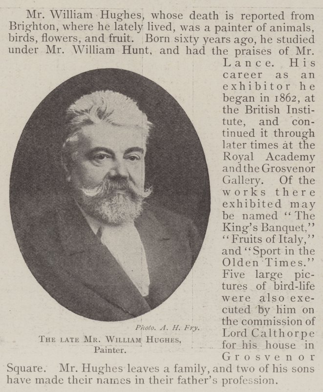 Il defunto signor William Hughes, pittore da English Photographer
