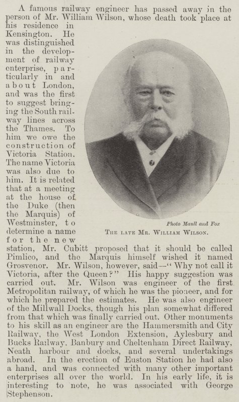 Il defunto signor William Wilson da English Photographer