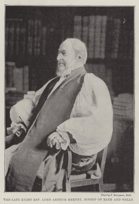 Il defunto Reverendo Lord Arthur Hervey, Vescovo di Bath e Wells da English Photographer
