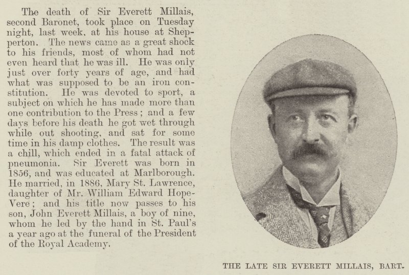 Il defunto Sir Everett Millais, Barone da English Photographer