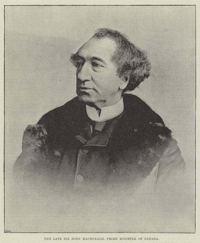 Il defunto Sir John Macdonald, Primo Ministro del Canada da English Photographer