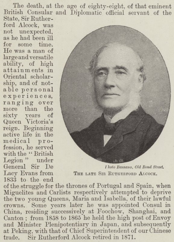 Il defunto Sir Rutherford Alcock da English Photographer