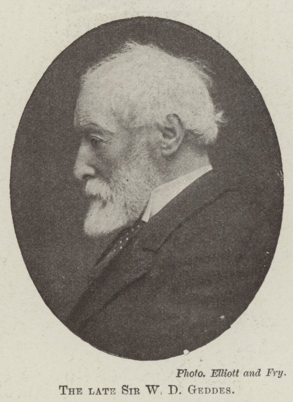 Il defunto Sir W D Geddes da English Photographer