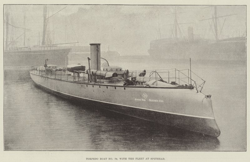 Torpediniera No 79, con la Flotta a Spithead da English Photographer
