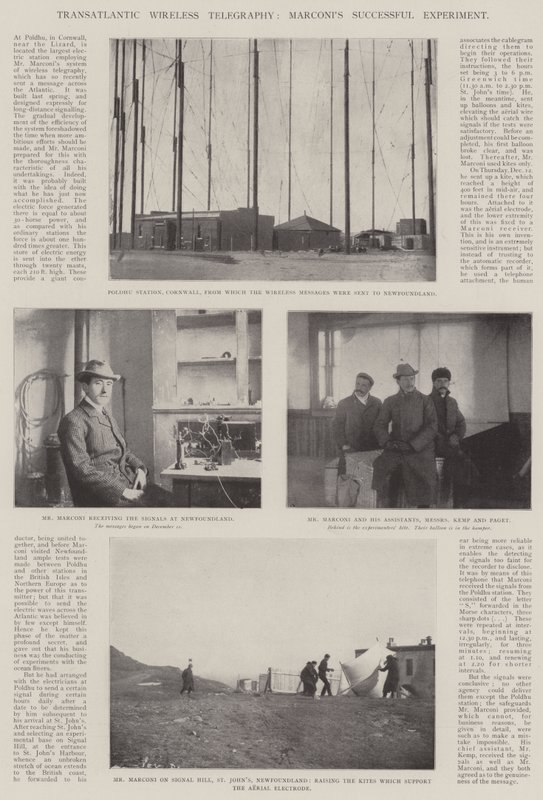 Telegrafia senza fili transatlantica, esperimento riuscito di Marconi da English Photographer
