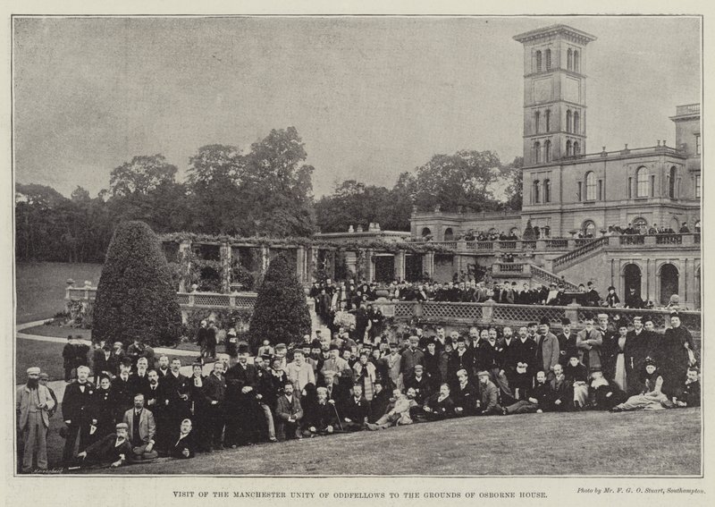 Visita della Manchester Unity of Oddfellows ai giardini di Osborne House da English Photographer