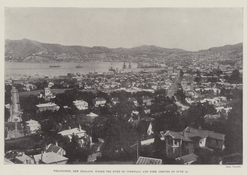 Wellington, Nuova Zelanda, dove il Duca di Cornovaglia e York arriva il 18 giugno da English Photographer