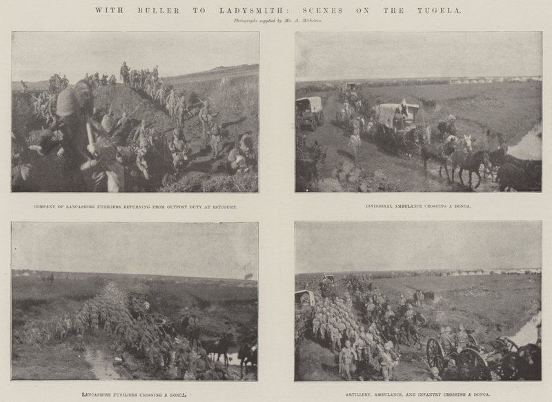 Con Buller a Ladysmith, scene sul Tugela da English Photographer