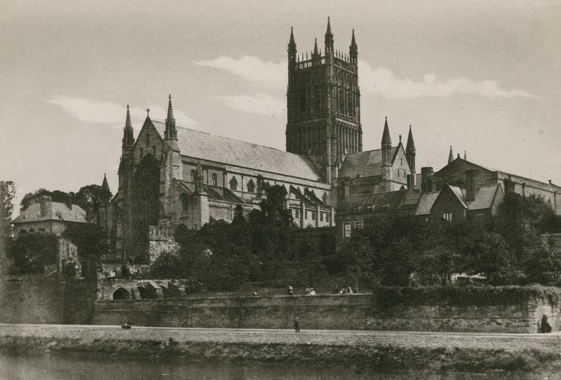 Cattedrale di Worcester, da Sud-Ovest da English Photographer