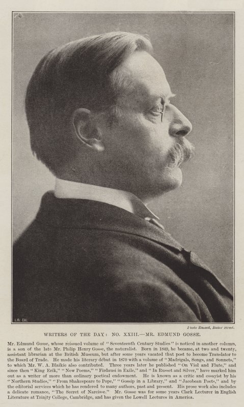 Scrittori del giorno, Mr Edmund Gosse da English Photographer