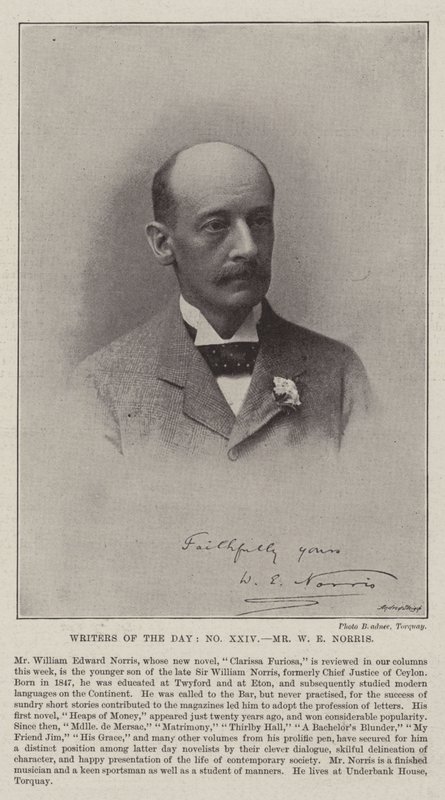 Scrittori del giorno, Mr W E Norris da English Photographer