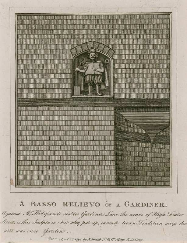Un bassorilievo di un giardiniere da English School