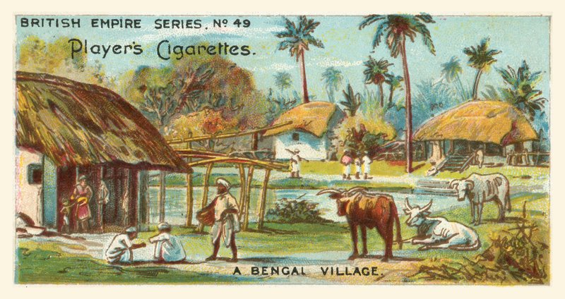 Un villaggio del Bengala (cromolito) da English School