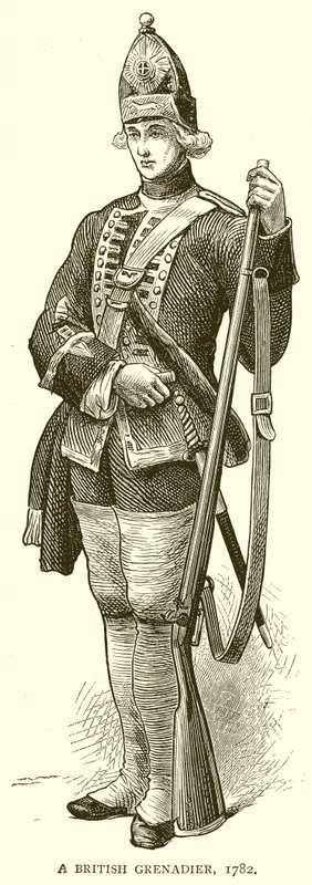 Un granatiere britannico, 1782 da English School