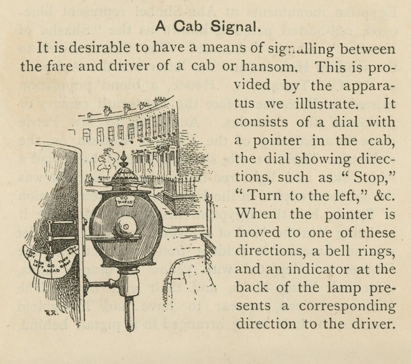 Un segnale per il taxi da English School