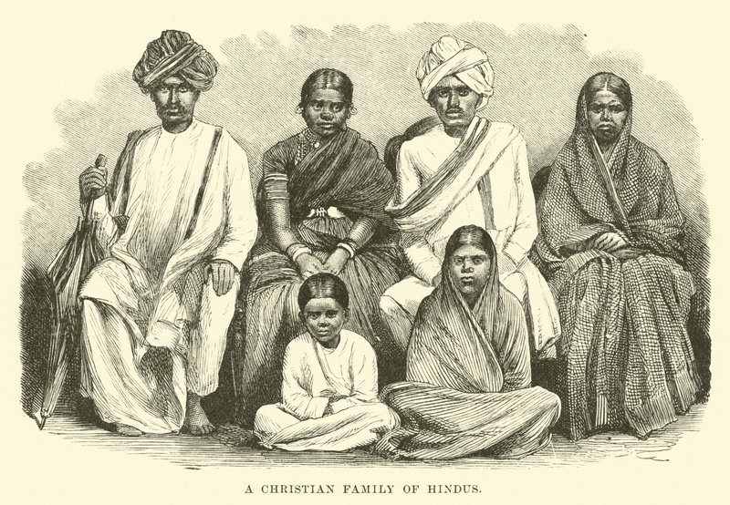 Una famiglia cristiana di indù da English School