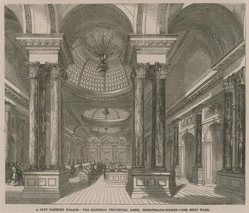 Un palazzo bancario della città da English School