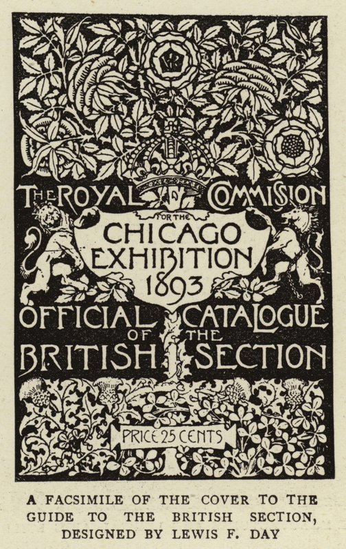 Facsimile della copertina della guida alla sezione britannica (incisione) da English School