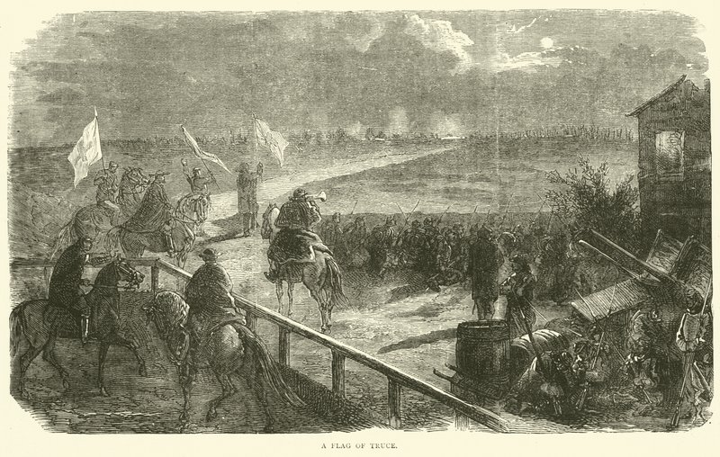Una bandiera di tregua, dicembre 1870 da English School