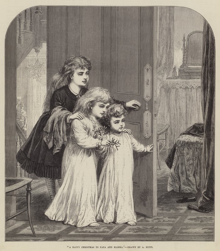 Un felice Natale a papà e mamma (incisione) da English School