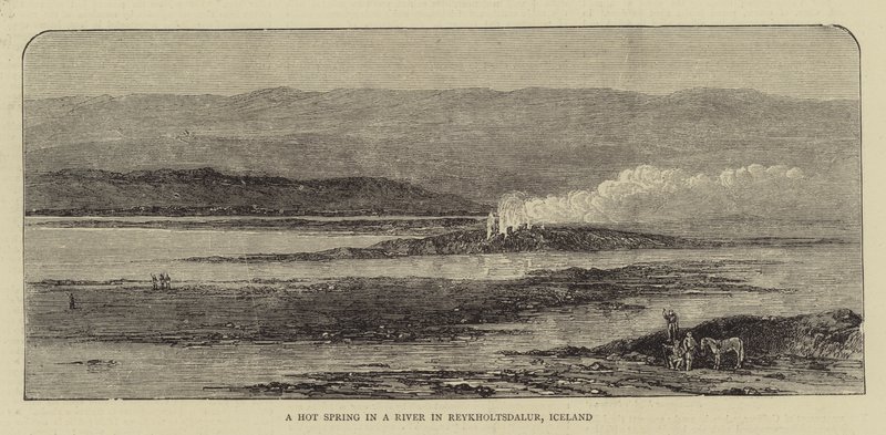 Una sorgente calda in un fiume a Reykholtsdalur, Islanda da English School