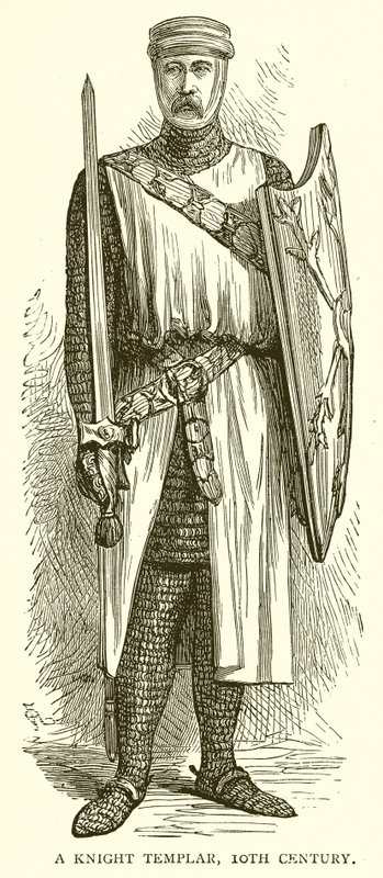 Un cavaliere templare, X secolo da English School