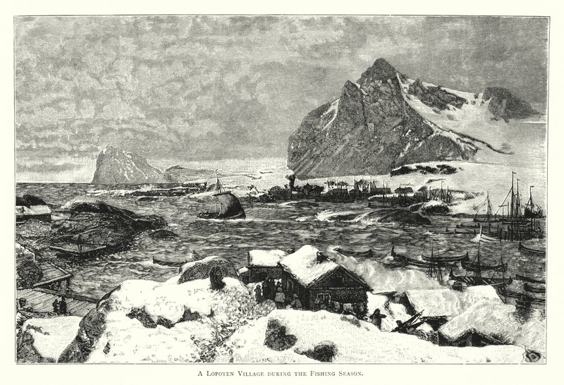 Un villaggio delle Lofoten durante la stagione della pesca da English School