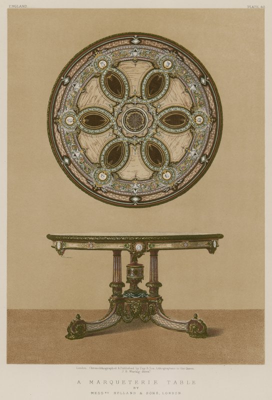 Tavolo in Marqueterie da English School