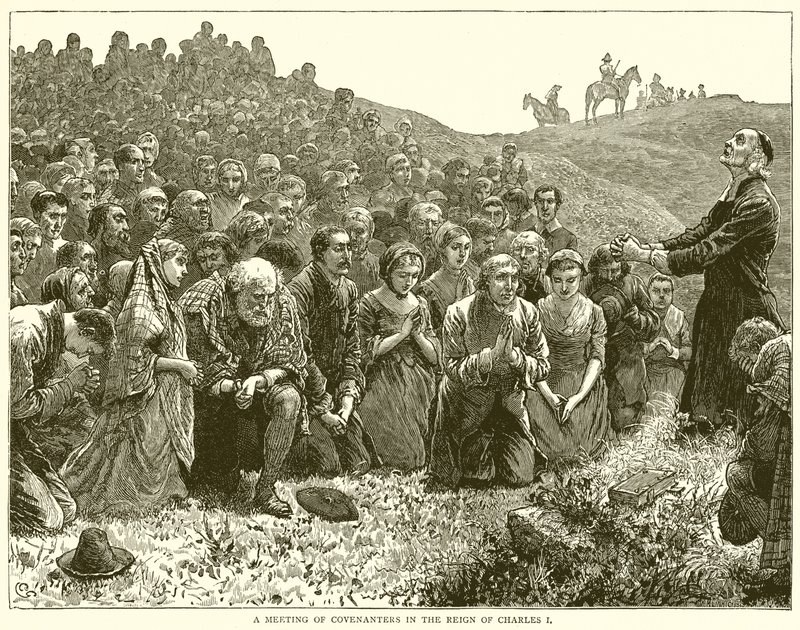 Un incontro di Covenanters durante il regno di Carlo I da English School