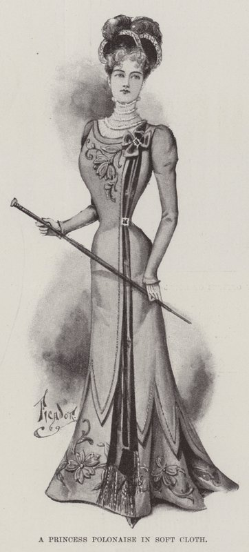 Una principessa polacca in morbido tessuto (litografia) da English School