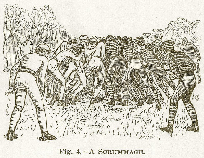 Una mischia, illustrazione per Cassells Book of Sports and Pastimes, c.1890 da English School
