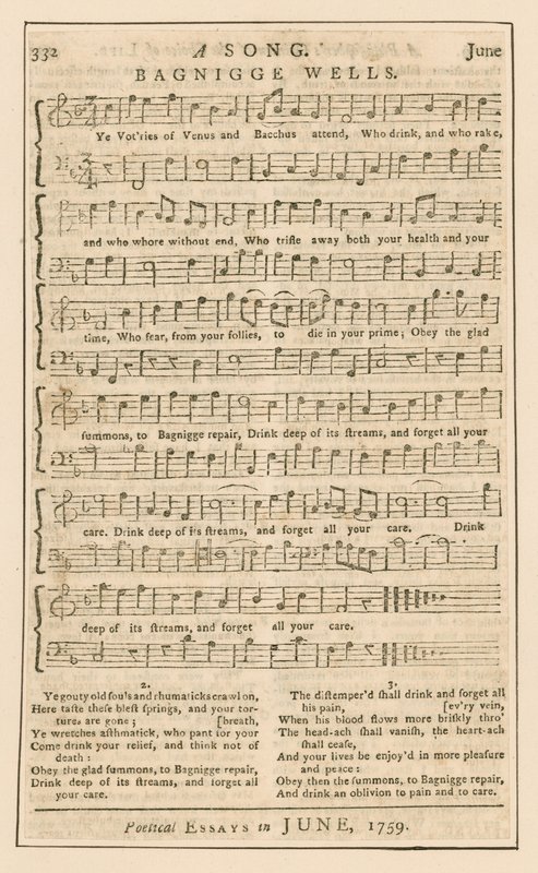 Una canzone: Bagnigge Wells, Londra da English School