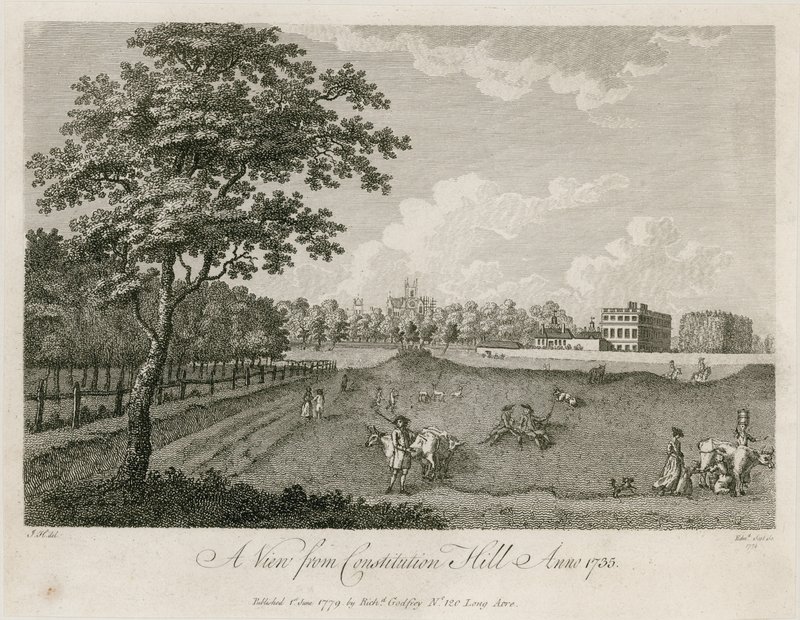 Una vista da Constitution Hill, 1735 da English School