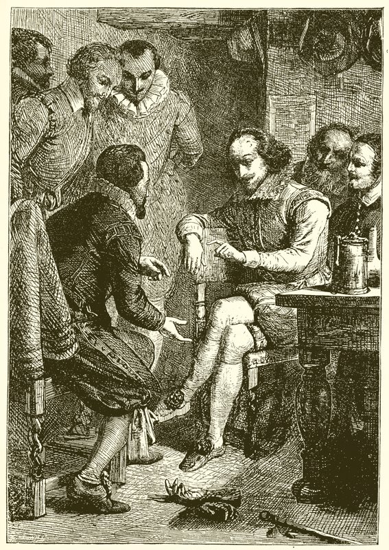 Un combattimento di spirito tra Shakespeare e Ben Jonson da English School