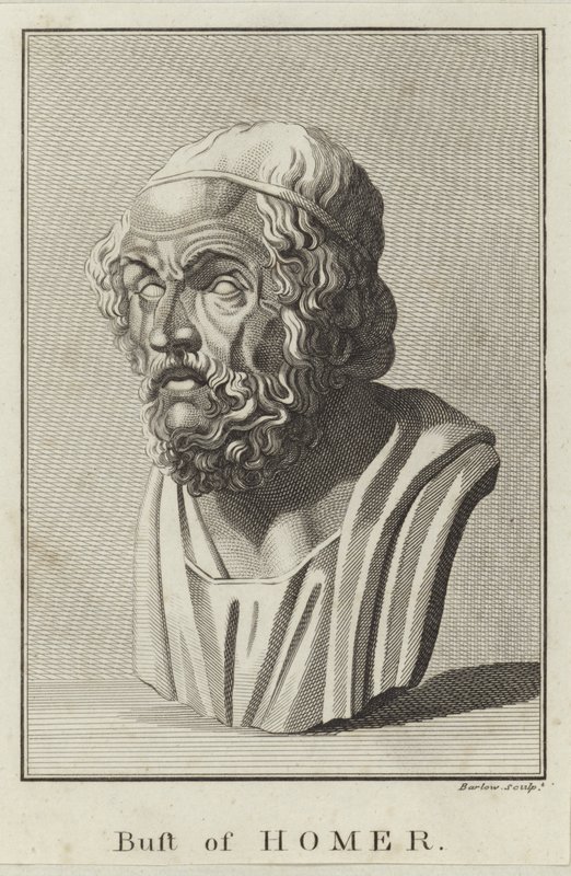 Un busto di Omero da English School