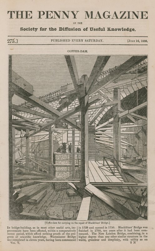 Cassaforma per la riparazione del ponte di Blackfriars da English School