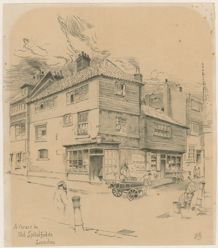 Un angolo di Old Spitalfields, Londra da English School