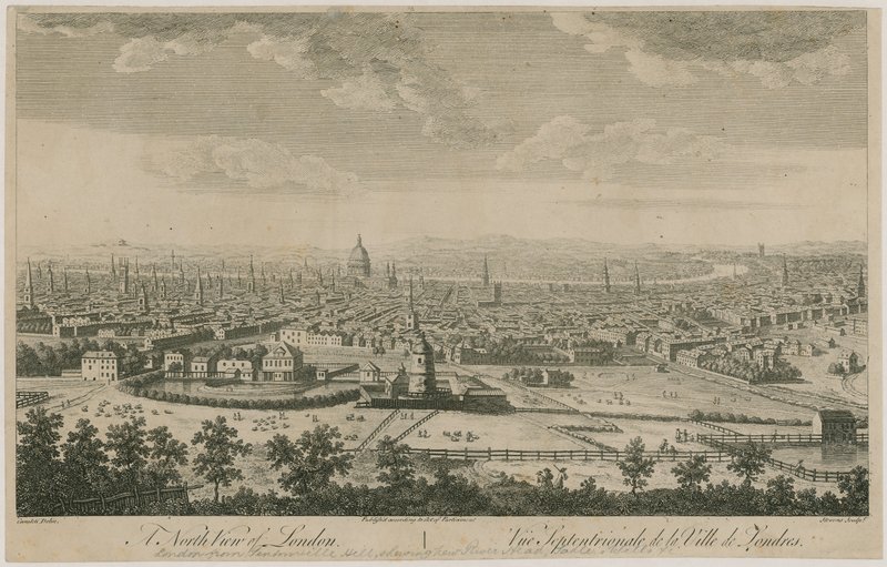 Veduta nord di Londra. Da Pentonville Hill da English School