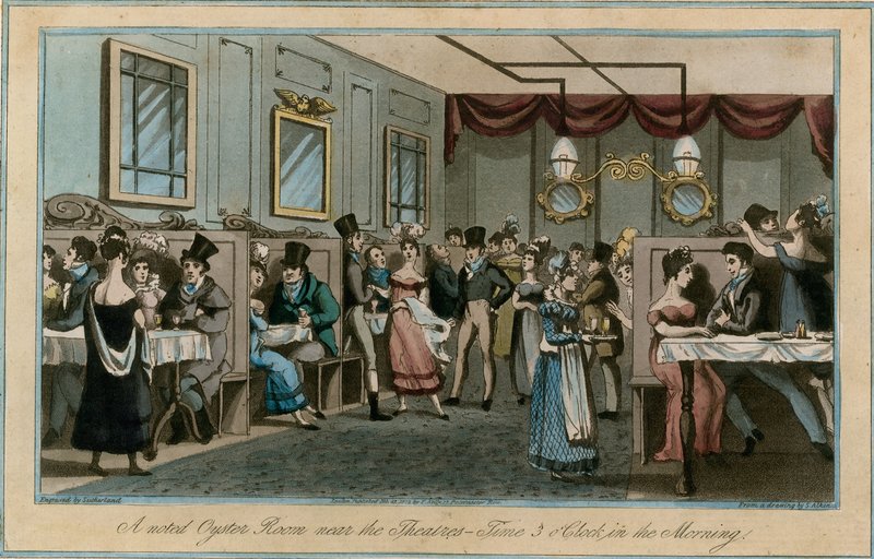 Una nota sala delle ostriche vicino ai teatri, alle 3 del mattino da English School