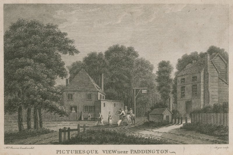 Una vista pittoresca vicino a Paddington, Middlesex da English School
