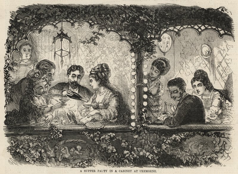 Una cena in un gabinetto a Cremorne da English School