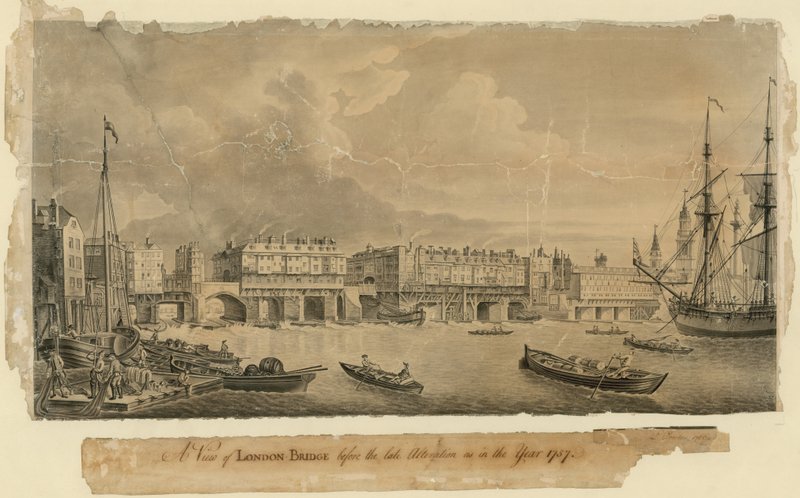Veduta del Ponte di Londra prima dell